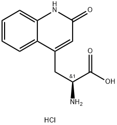 4-Quinolinepropanoic acid, a-amino-1,2-dihydro-2-oxo-,monohydrochloride, (S)- Structure