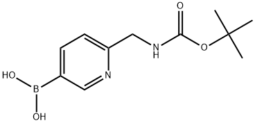 Carbamic acid, N-[(5-borono-2-pyridinyl)ethyl]-, C-(1,1-dimethylethyl) ester Structure