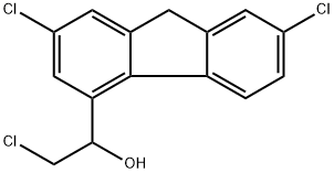 9H-Fluorene-4-methanol, 2,7-dichloro-α-(chloromethyl)- 구조식 이미지