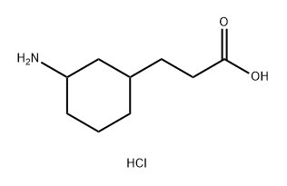 3-(3-aminocyclohexyl)propanoic acid hydrochloride Structure