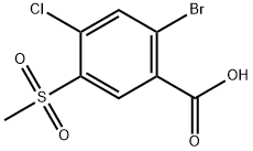 2-Bromo-4-chloro-5-(methylsulfonyl)benzoic acid Structure