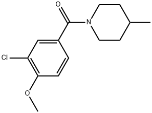 (3-chloro-4-methoxyphenyl)(4-methylpiperidin-1-yl)methanone Structure