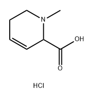 1,2,5,6-tetrahydro-1-methyl-2-pyridinecarboxylic acid, hydrochloride Structure