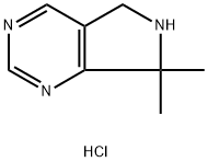 7,7-Dimethyl-6,7-dihydro-5H-pyrrolo[3,4-d]pyrimidine dihydrochloride Structure