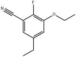 Benzonitrile, 3-ethoxy-5-ethyl-2-fluoro- Structure