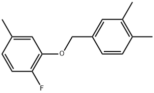 Benzene, 2-[(3,4-dimethylphenyl)methoxy]-1-fluoro-4-methyl- Structure