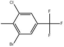 1-Bromo-3-chloro-2-methyl-5-(trifluoromethyl)benzene Structure