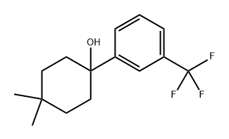 4,4-dimethyl-1-(3-(trifluoromethyl)phenyl)cyclohexanol Structure