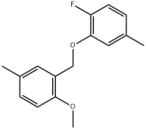 1-Fluoro-2-[(2-methoxy-5-methylphenyl)methoxy]-4-methylbenzene Structure