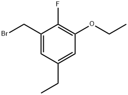 1-(Bromomethyl)-3-ethoxy-5-ethyl-2-fluorobenzene Structure