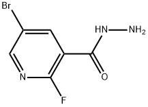 5-Bromo-2-fluoro-3-pyridinecarboxylic acid hydrazide Structure