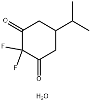 1,3-Cyclohexanedione, 2,2-difluoro-5-(1-methylethyl)-, hydrate (1:1) Structure