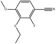 3-(Ethylthio)-2-fluoro-4-methoxybenzonitrile Structure