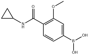 (4-(Cyclopropylcarbamoyl)-3-methoxyphenyl)boronic acid Structure