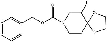 Benzyl 6-fluoro-1,4-dioxa-8-azaspiro[4.5]decane-8-carboxylate Structure