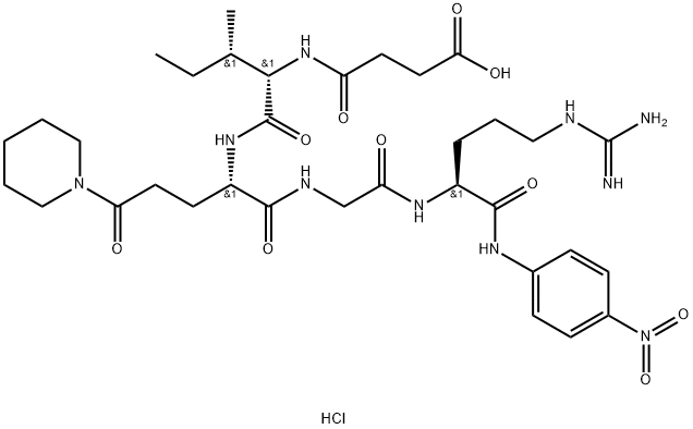 Suc-Ile-Glu(γ-pip)-Gly-Arg-pNA (hydrochloride) Structure