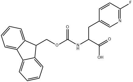 2-((((9H-fluoren-9-yl)methoxy)carbonyl)amino)-3-(6-fluoropyridin-3-yl)propanoicacid 구조식 이미지