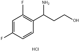 Benzenepropanol, γ-amino-2,4-difluoro-, hydrochloride (1:1) 구조식 이미지