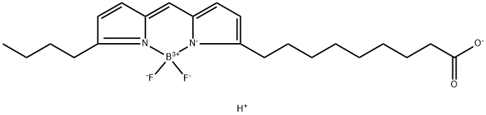 Borate(1-), [5-[(5-butyl-2H-pyrrol-2-ylidene-κN)methyl]-1H-pyrrole-2-nonanoato(2-)-κN1]difluoro-, hydrogen (1:1), (T-4)- Structure