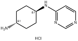 (1R*,4R*)-1-N-(Pyrimidin-4-yl)cyclohexane-1,4-diamine dihydrochloride 구조식 이미지