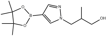 2-methyl-3-[4-(4,4,5,5-tetramethyl-1,3,2-dioxaborolan-2-yl)-1H-pyrazol-1-yl]propan-1-ol Structure