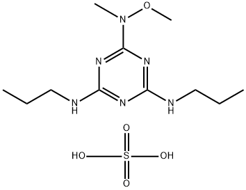 1,3,5-Triazine-2,4,6-triamine, N2-methoxy-N2-methyl-N4,N6-dipropyl-, sulfate (1:1) Structure