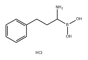 Boronic acid, B-(1-amino-3-phenylpropyl)-, hydrochloride (1:1) Structure