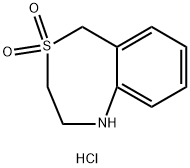 4,1-Benzothiazepine, 1,2,3,5-tetrahydro-, 4,4-dioxide, hydrochloride (1:1) Structure