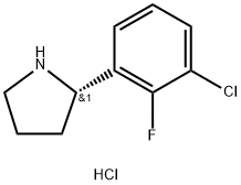 Pyrrolidine, 2-(3-chloro-2-fluorophenyl)-, hydrochloride (1:1), (2S)- Structure