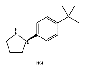 Pyrrolidine, 2-[4-(1,1-dimethylethyl)phenyl]-, hydrochloride (1:1), (2R)- Structure