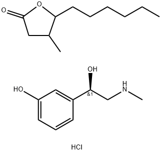 β-Methyl-γ-decalactone, mixt. with Phenylephrine hydrochloride (1:1) Structure