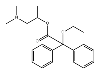 Benzeneacetic acid, α-ethoxy-α-phenyl-, 2-(dimethylamino)-1-methylethyl ester 구조식 이미지