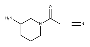 1-Piperidinepropanenitrile, 3-amino-β-oxo- Structure