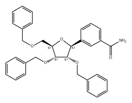 3-(2,3,5-Tri-O-benzyl-1-b-D-ribofuranosyl)benzamide Structure