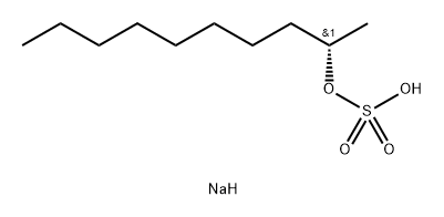 2-Decanol, 2-(hydrogen sulfate), sodium salt (1:1), (2S)- Structure