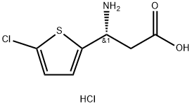 (3R)-3-amino-3-(5-chlorothiophen-2-yl)propanoic acid hydrochloride 구조식 이미지