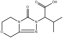 3H-1,2,4-Triazolo[3,4-c][1,4]oxazine-2(8H)-acetic acid, 5,6-dihydro-α-(1-methylethyl)-3-oxo- Structure