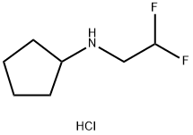 N-(2,2-difluoroethyl)cyclopentanamine hydrochloride Structure