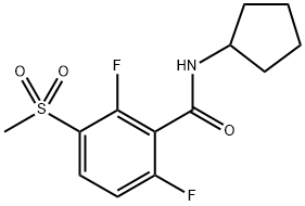 N-Cyclopentyl-2,6-difluoro-3-(methylsulfonyl)benzamide Structure