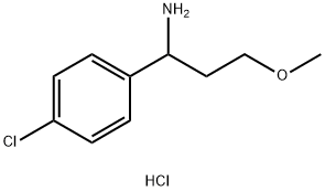 1-(4-chlorophenyl)-3-methoxypropan-1-amine hydrochloride 구조식 이미지