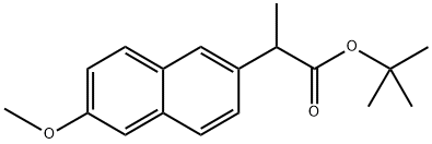 2-Naphthaleneacetic acid, 6-methoxy-α-methyl-, 1,1-dimethylethyl ester 구조식 이미지