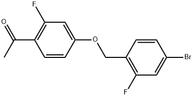 1-[4-[(4-Bromo-2-fluorophenyl)methoxy]-2-fluorophenyl]ethanone Structure