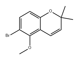 6-bromo-5-methoxy-2,2-dimethyl-2H-chromene 구조식 이미지