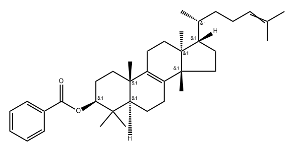 Lanosta-8,24-dien-3-ol, benzoate, (3β,13α,14β,17α)- (9CI) Structure