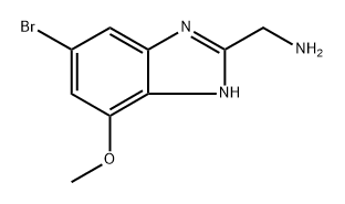 (6-bromo-4-methoxy-1H-benzo[d]imidazol-2-yl)methanamine Structure