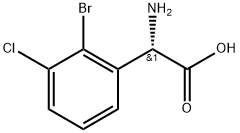 Benzeneacetic acid, α-amino-2-bromo-3-chloro-, (αS)- Structure