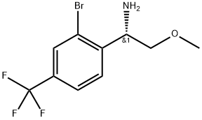 (S)-1-[2-bromo-4-(trifluoromethyl)phenyl]-2-methoxyethanamine 구조식 이미지