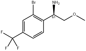 (R)-1-[2-bromo-4-(trifluoromethyl)phenyl]-2-methoxyethanamine Structure