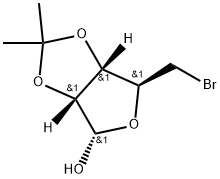 5-bromo-5-deoxy-2,3-O-isopropylidene-D-ribofuranose Structure