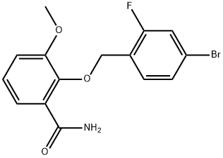 2-[(4-Bromo-2-fluorophenyl)methoxy]-3-methoxybenzamide Structure